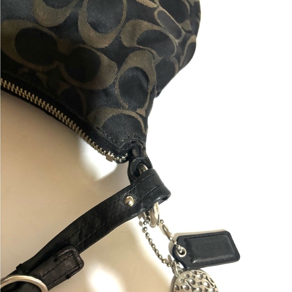 Coach black CC signature print canvas Women's Shoulder Bag - Picture 5 of 8